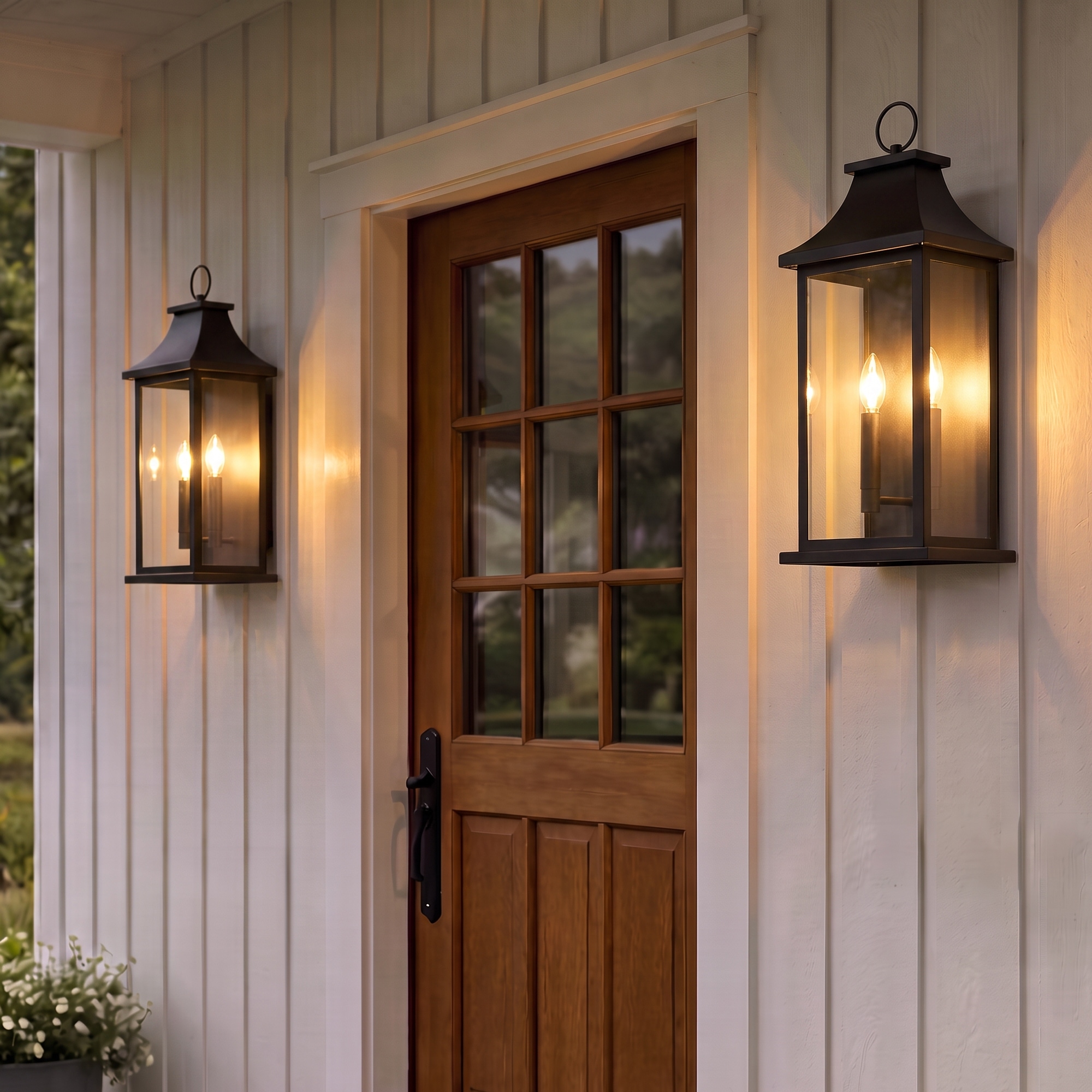 Brits 22in 2-Light Vintage Outdoor Wall Lantern Weatherproof Exterior Sconce - 22in-2 light sockets