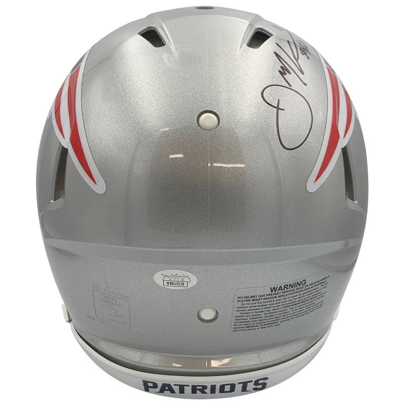 Julian Edelman Autographed New England Patriots Signed Super Bowl LIII MVP Authentic Football Helmet JSA COA - 8' x 11'