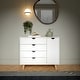 preview thumbnail 7 of 16, Minimalist 4-Drawer 1-Door Dresser White