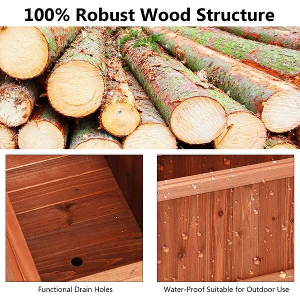 Shop 28 36 40 Inch Wooden Flower Planter Box Garden Yard