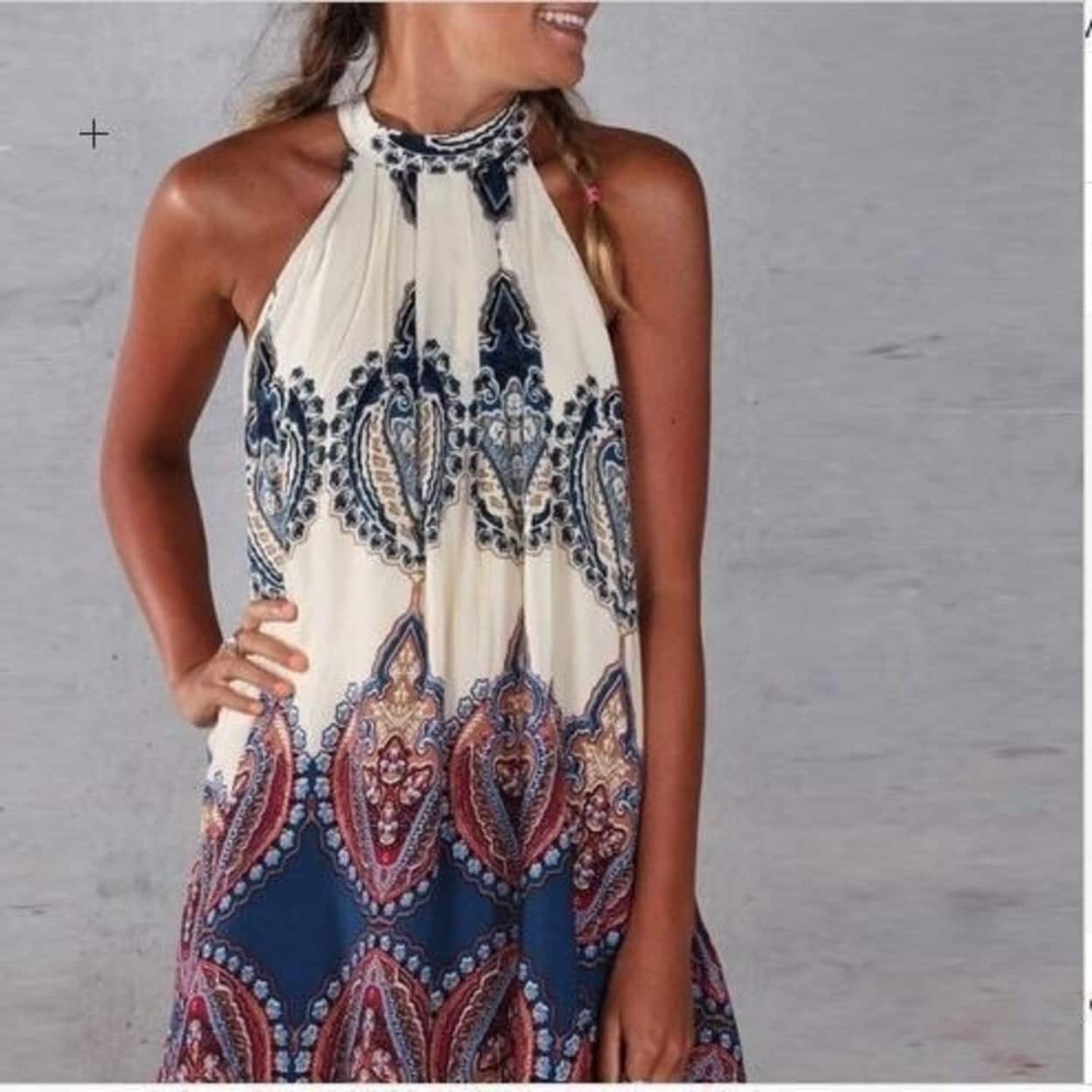 High neck summer dress Clearance