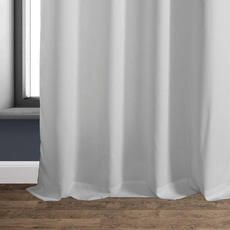 Exclusive Fabrics Italian Faux Linen Grommet Room Darkening Curtains (1 Panel) - Contemporary Elegance, Stylish Functionality