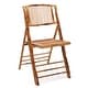 preview thumbnail 2 of 5, VINGLI Rattan Bamboo Dining Chair Folding Chair for Outdoor Indoor Single