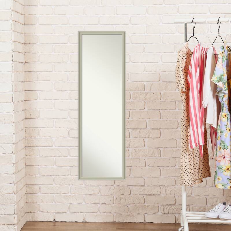 Florence Non-Beveled Framed Full-Length On the Door Mirror - Glass Size 14x48