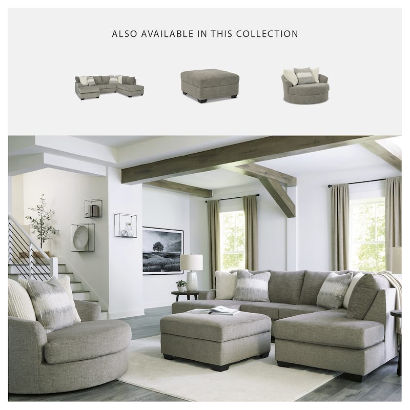 Signature Design by Ashley Creswell Gray 2-Piece Sectional with Chaise - 125"W x 87"D x 39"H