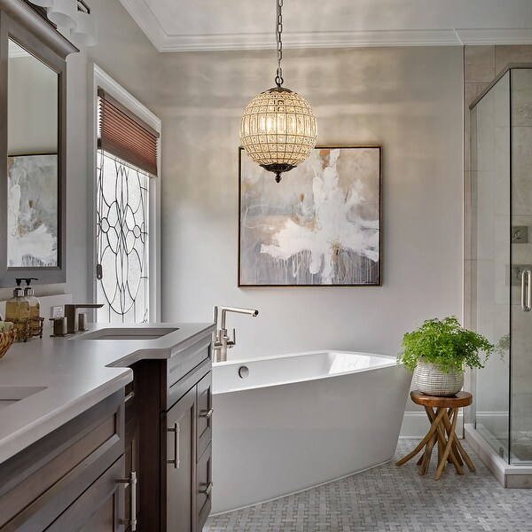 1 3 5 Light Retro French Crystal Globe Chandelier On Sale Bed Bath Beyond 38238743