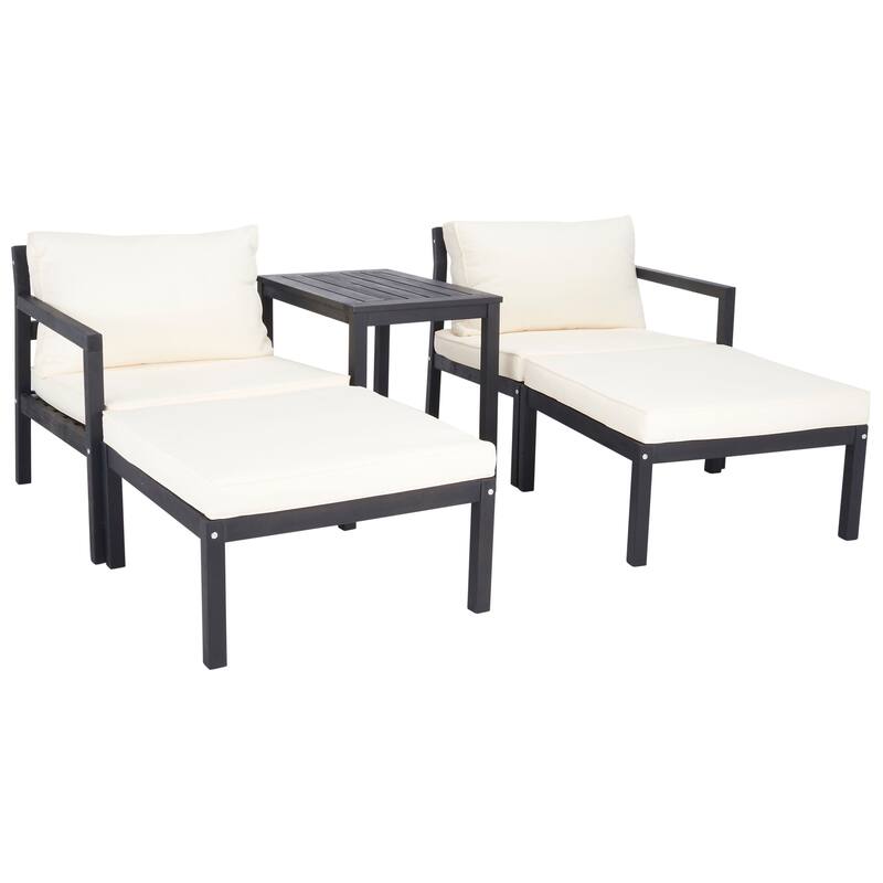 SAFAVIEH Outdoor Maiya 5-Piece Outdoor Set - 29W x 27D x 27H