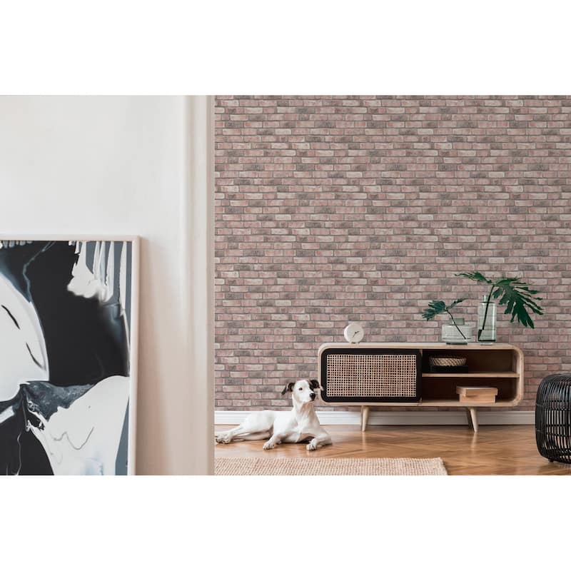 Galerie Wallcoverings Bricks and More Collection Brick Weathered Effect Matte Finish Vinyl on Non-woven Wallpaper Roll