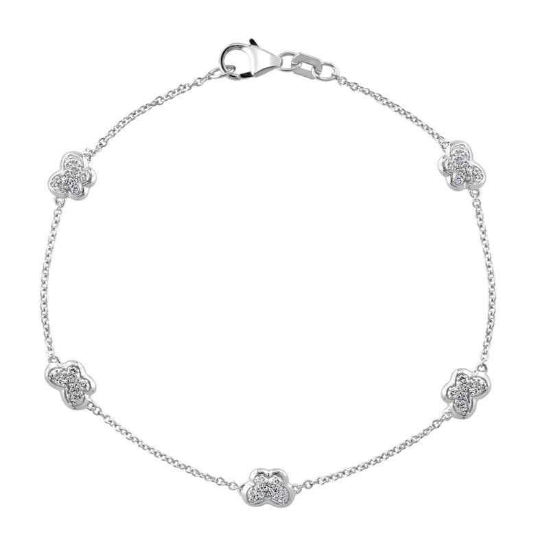 EFFY 925 Silver Diamond Bracelet