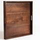 preview thumbnail 28 of 76, KINWELL Square Black Walnut Wood Serving Tray Ottoman Tray with Handles