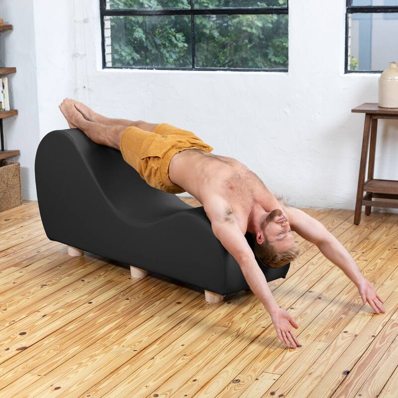 Avana Yoga Chaise Lounge w/ Maple Wood Feet