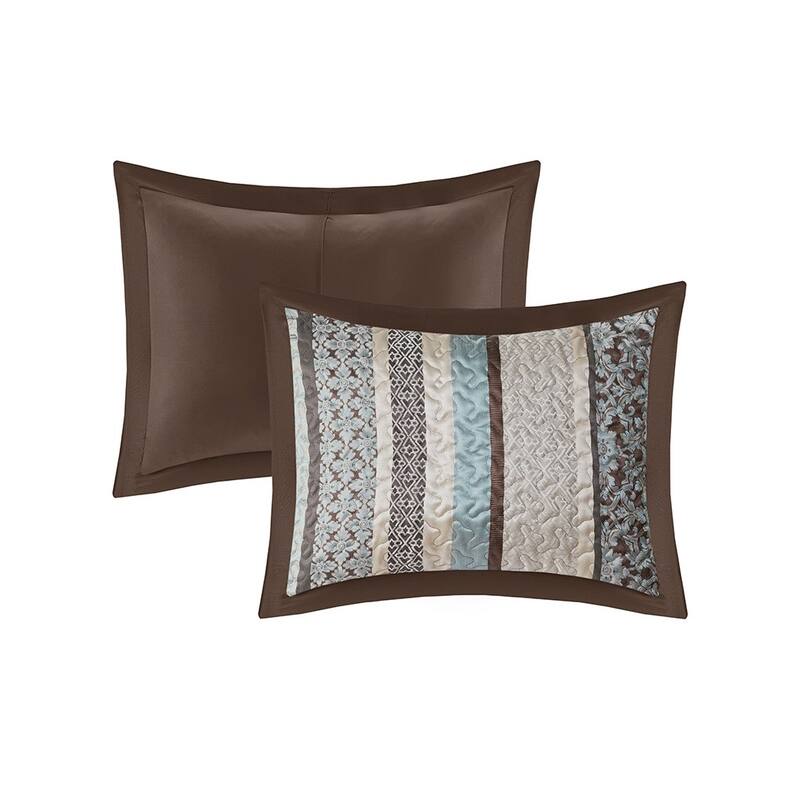 GDF Studio - Princeton 5-Piece Reversible Jacquard Quilt Set with Decorative Pillows