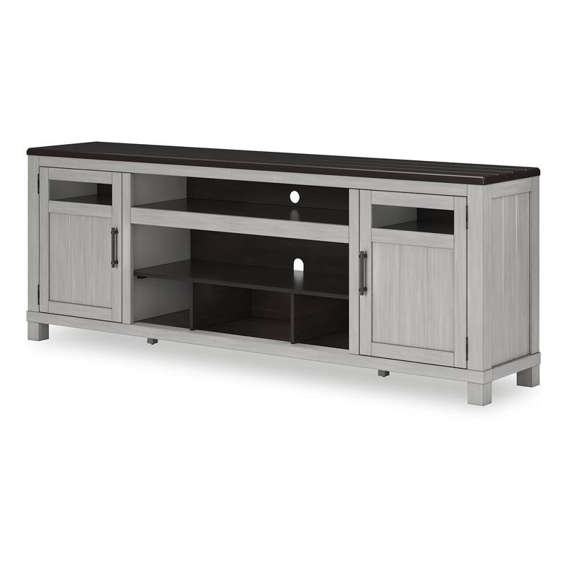 Signature Design by Ashley Darborn Gray/Brown 88" TV Stand for TVs up to 101" - 88" W x 17.5" D x 32.63" H