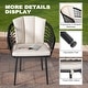 preview thumbnail 15 of 16, Outdoor Patio Aluminum Dining Set with Cushions, Black and Beige