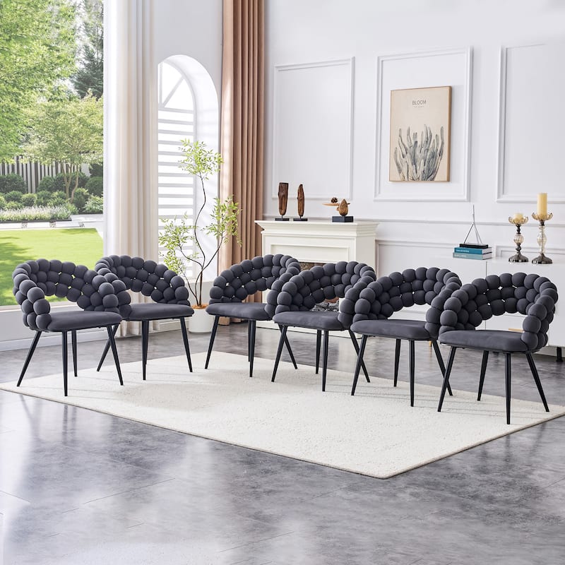 Velvet Dining Chairs Set of 2, Modern Upholstered Vanity Chairs Accent Chairs with Golden Metal Legs