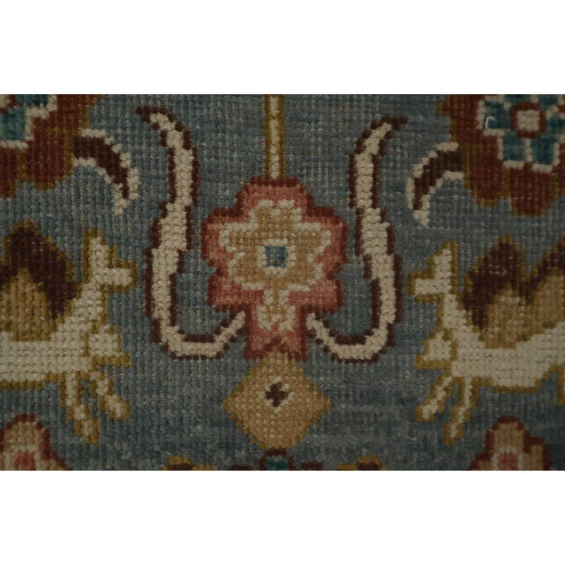 Hand Knotted Oriental 100% Wool Carpet Traditional All-Over Navy Blue & Blues Ziegler Area Rug - 3' 10'' X 2' 1''