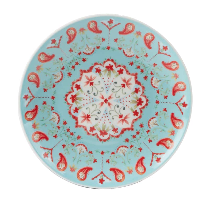 Certified International Francesca 6" Canape/Luncheon Plates, Set of 6 Assorted Designs - 6" x 6"