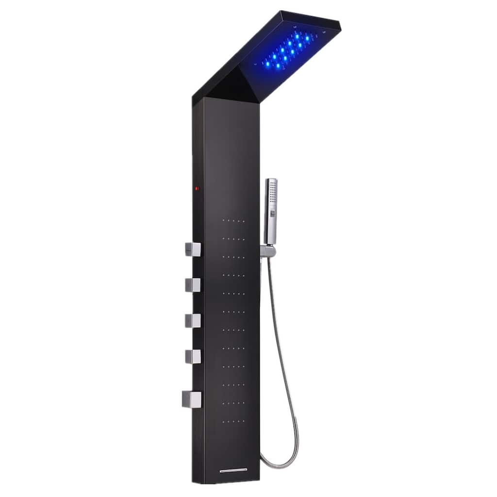 50 in. LED Shower Panel System and Body Jets in Brushed Nickel