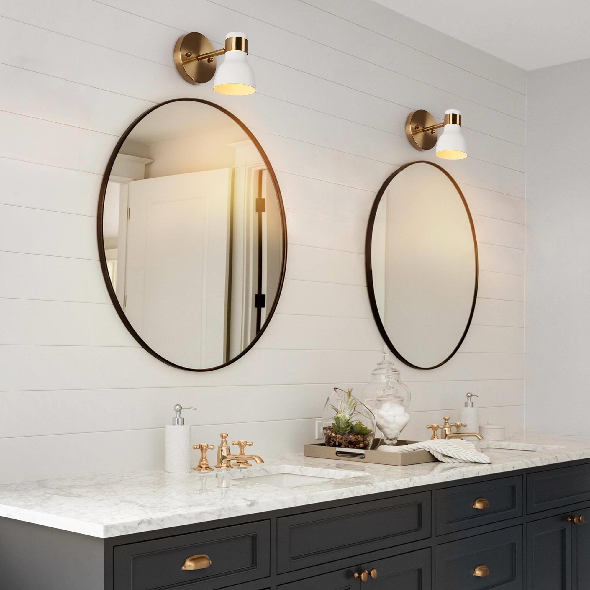 Single light over double vanity new arrivals