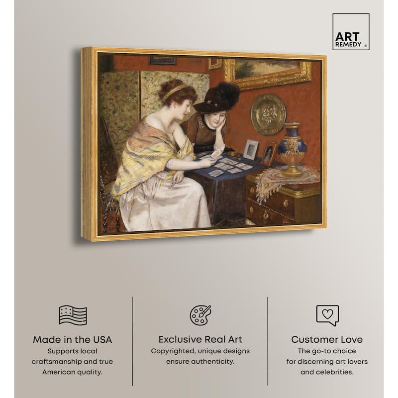 Reading the Cards Canvas by Art Remedy