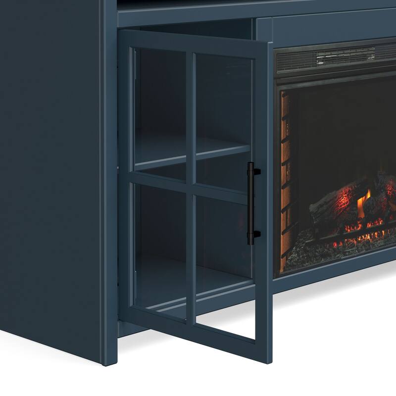 Bridgevine Home 74 inch Fireplace TV Stand Console for TVs up to 85 inches