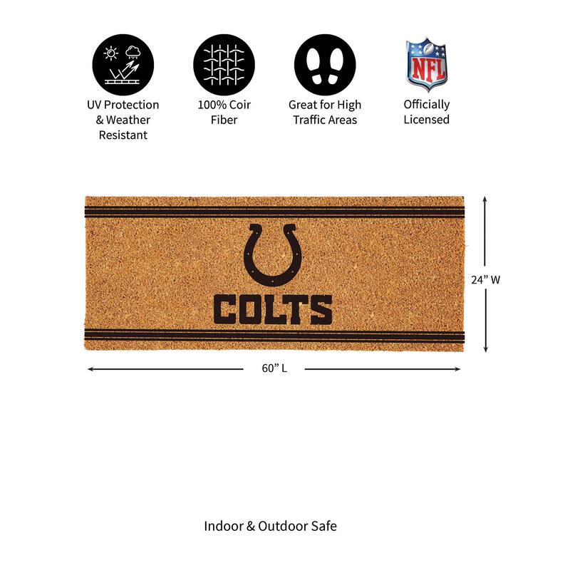 Indianapolis Colts Monochrome Indoor/Outdoor Coir Door Mat