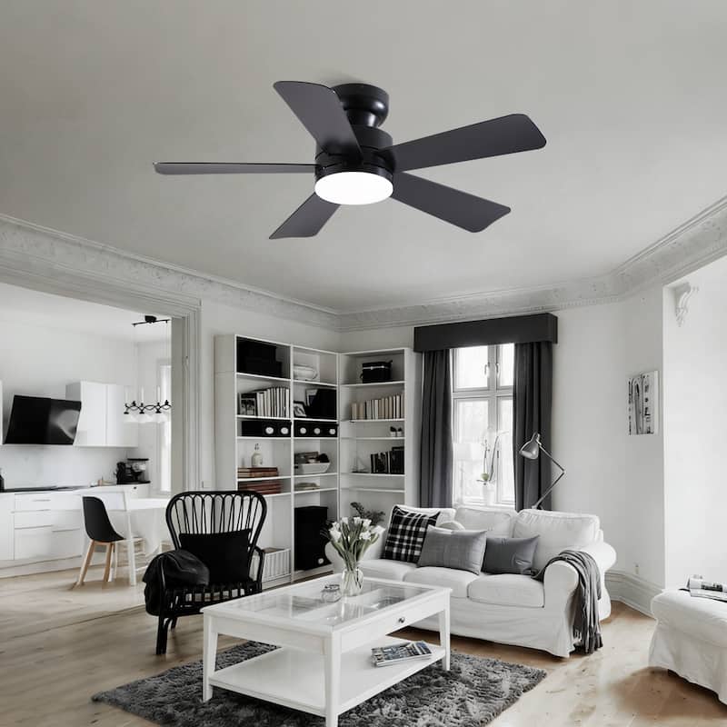 41 and 46 Inches Ceiling Fan with Light RGB Light OPtional for Living Room Bedroom Bathroom