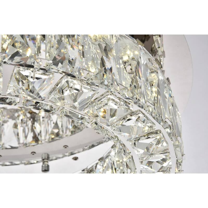 Monroe Collection Flush mount D17.7" H5.1" Chrome Finish