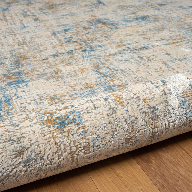 Sevita Blue/Gray Abstract Area Rug
