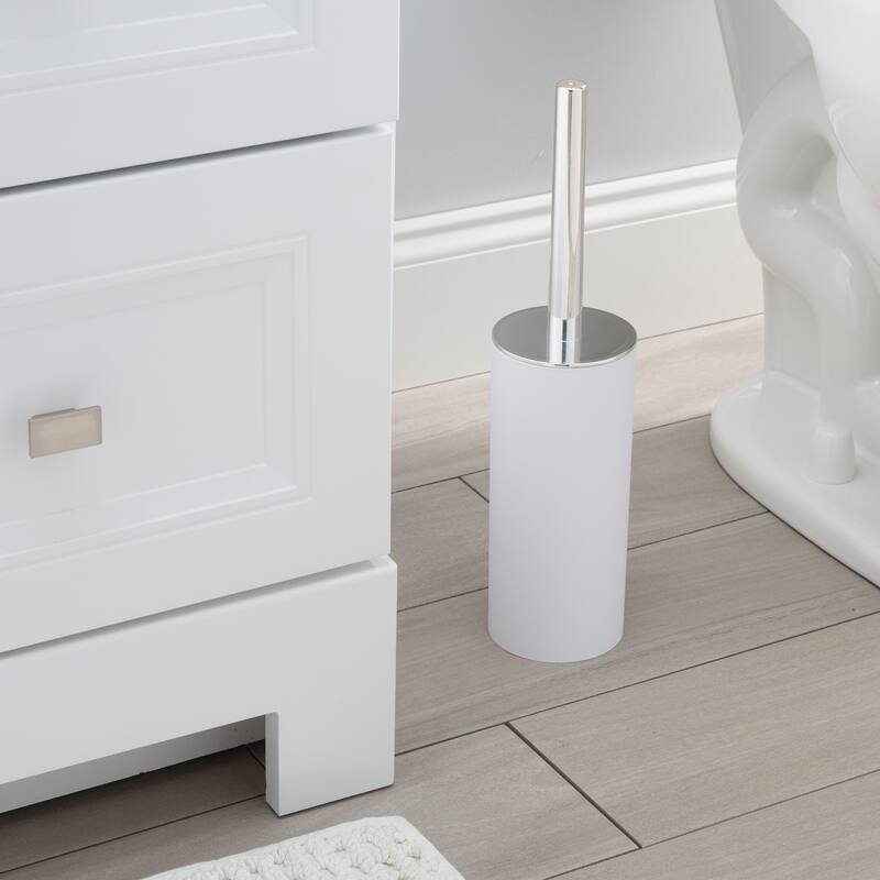 Bath Bliss Soft Touch Toilet Brush Set in Matte Black
