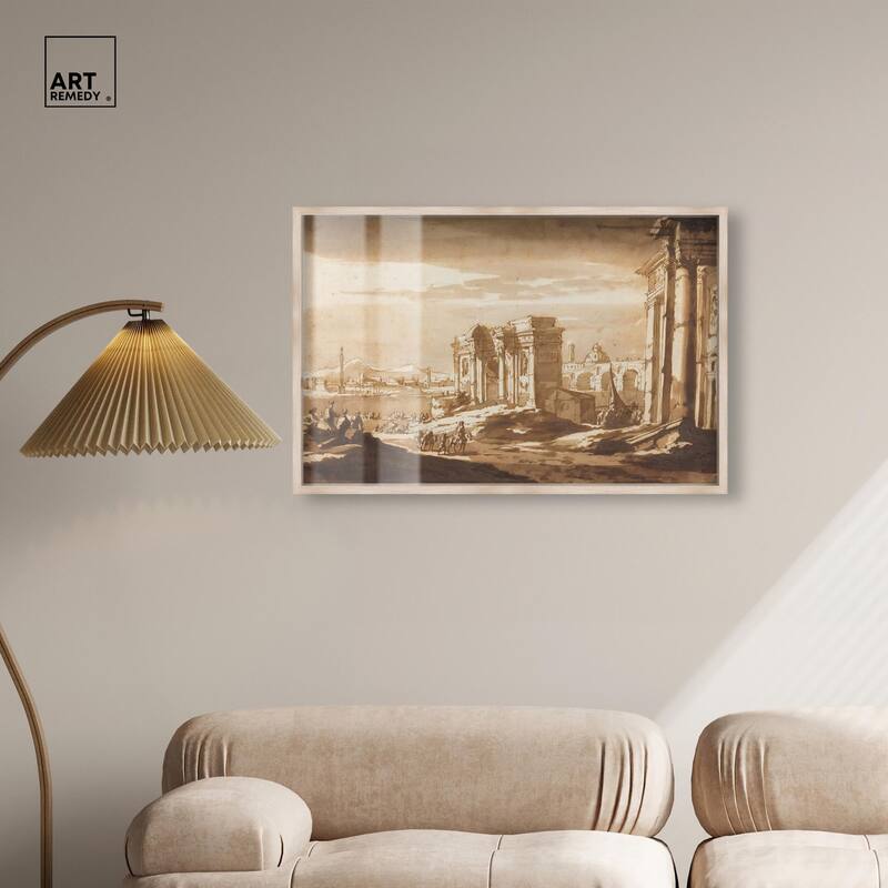 Capriccio View of Roman Ruins Shadowbox by Art Remedy