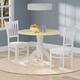 Option White/Natural Table + White Chairs
