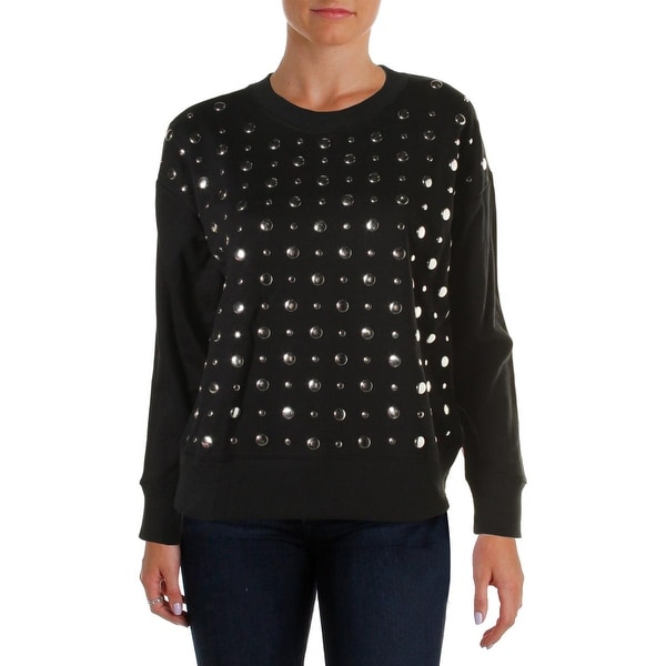 MICHAEL Michael Kors Womens Sweatshirt Studded Heathered