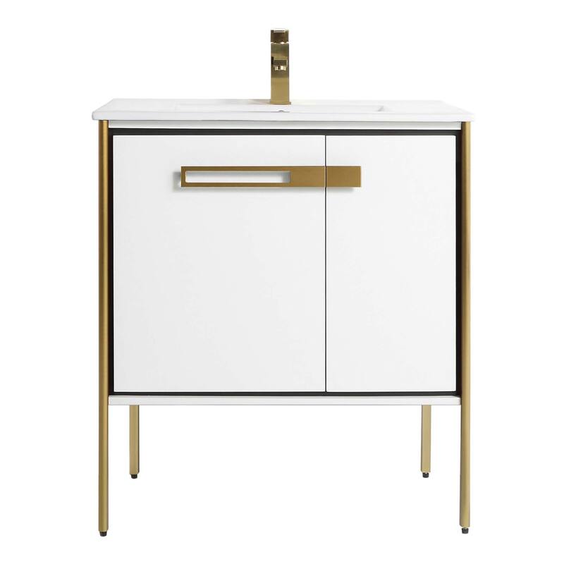 Fine Fixtures Oakville Bathroom Vanity with White Ceramic Sink