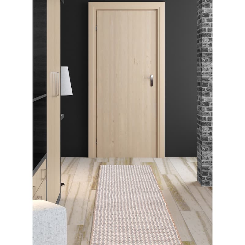 ECARPETGALLERY Braid weave Sienna Grey Wool Rug - 2'3 x 7'6