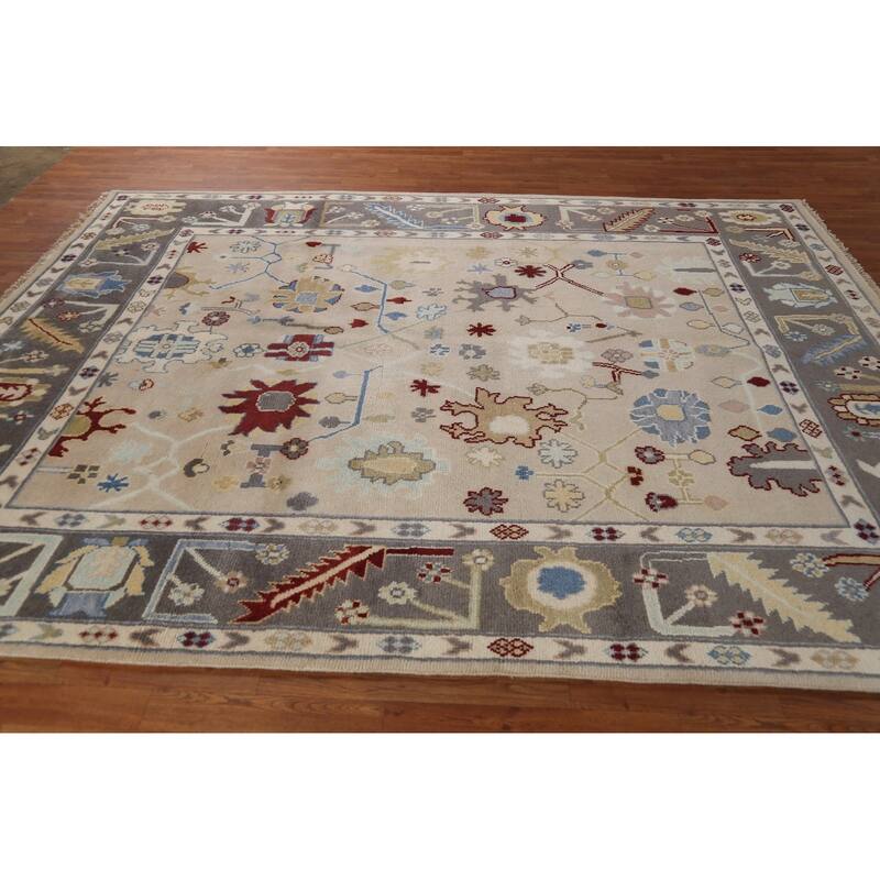 Oushak Indian Area Rug Handmade Wool Carpet - 8'0" x 10'0"