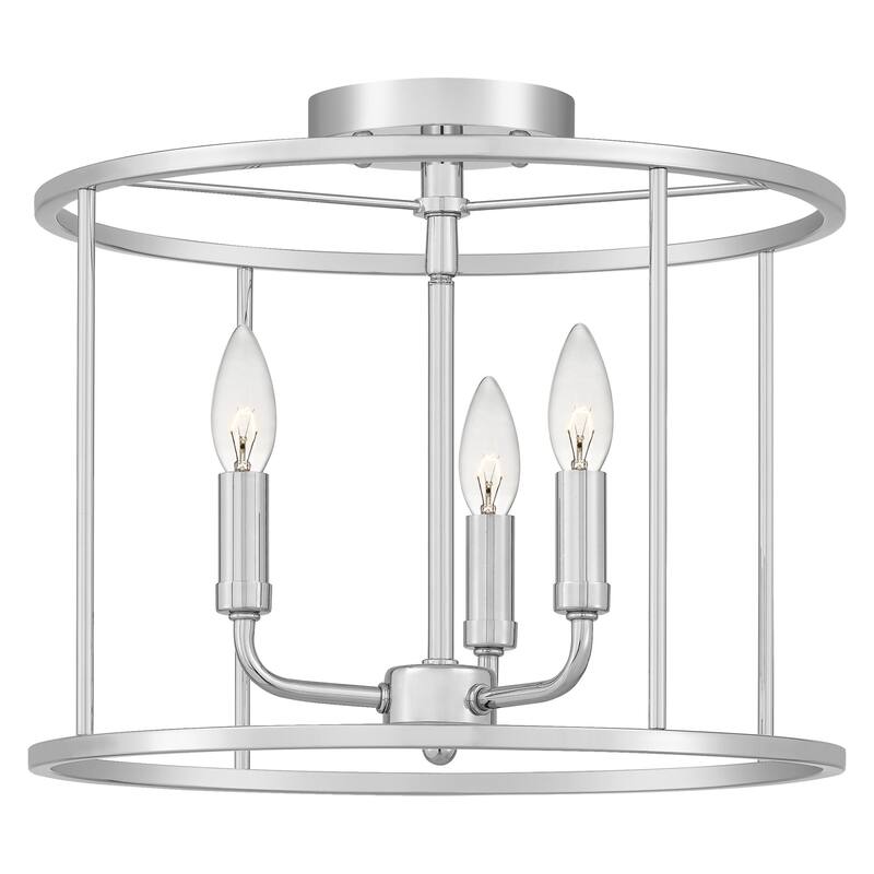 Bellevue Della 3 Light 14" Wide Semi-Flush Ceiling Fixture