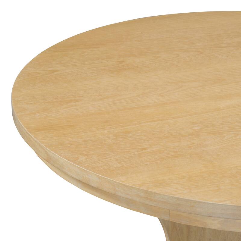 5-Piece Rustic Dining Set with Round Table, 3 Chairs & Bench