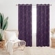 preview thumbnail 13 of 113, Deconovo Gold Line 52 Width Curtain Panel Pair (2 Panel) 52Wx108L Inch - Purple Grape