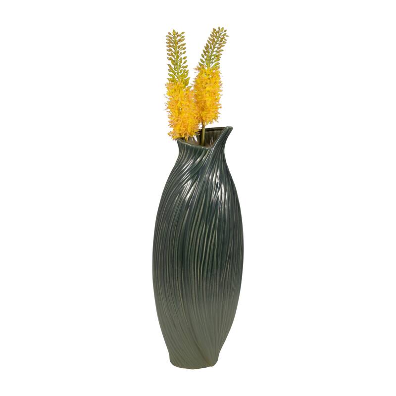 Ceramic Stylish Rubpert Contemporary Vase - Green