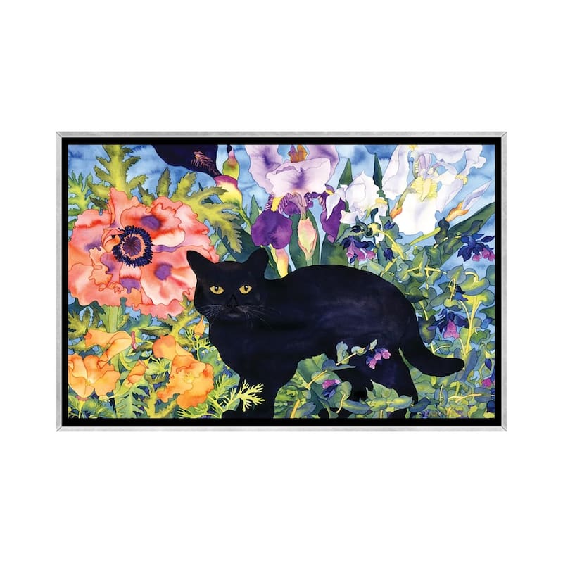 iCanvas "Black Cat Magic" by Carissa Luminess Framed