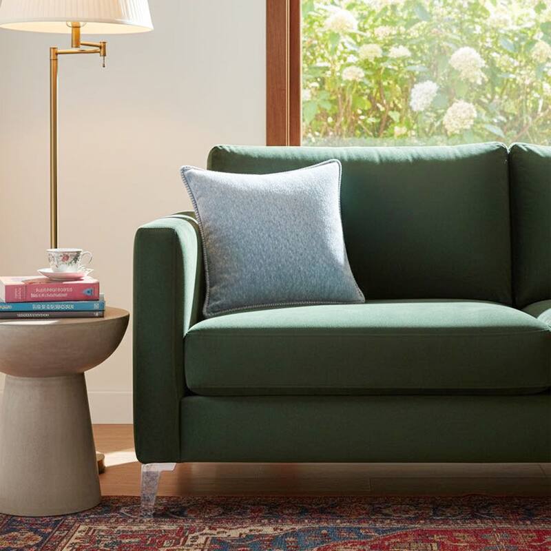 Textured Throw Pillow with Stitched Contrast Edge Set of 2