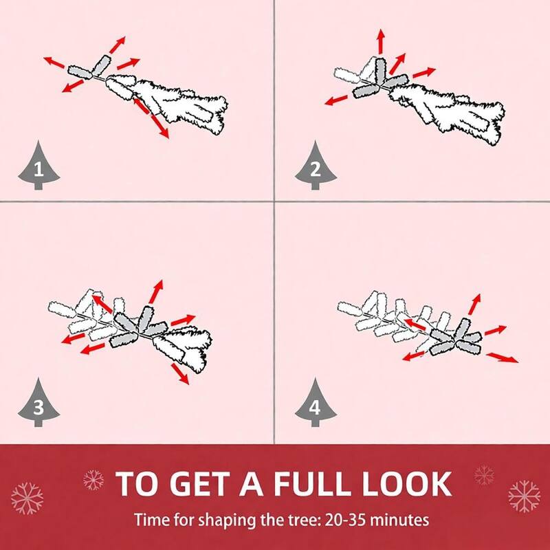 Christmas Tree,Spruce Artificial Christmas Tree with Realistic Branches and 800 Tips - Pink