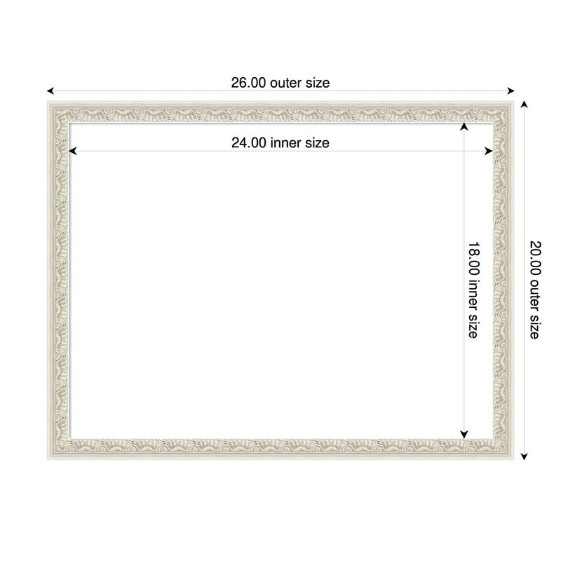 Bethany Framed Dry Erase Magnetic Board - 26 x 20 in - Bethany Silver