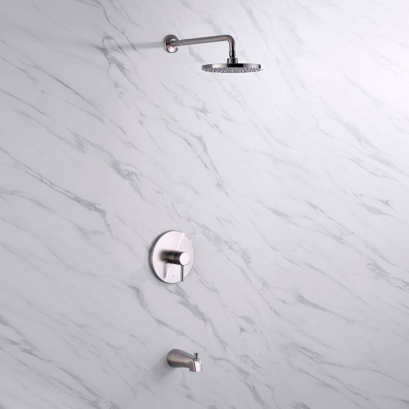 Luxier SS-C01 Single-Handle 1-Spray Tub and Shower Faucet with Valve
