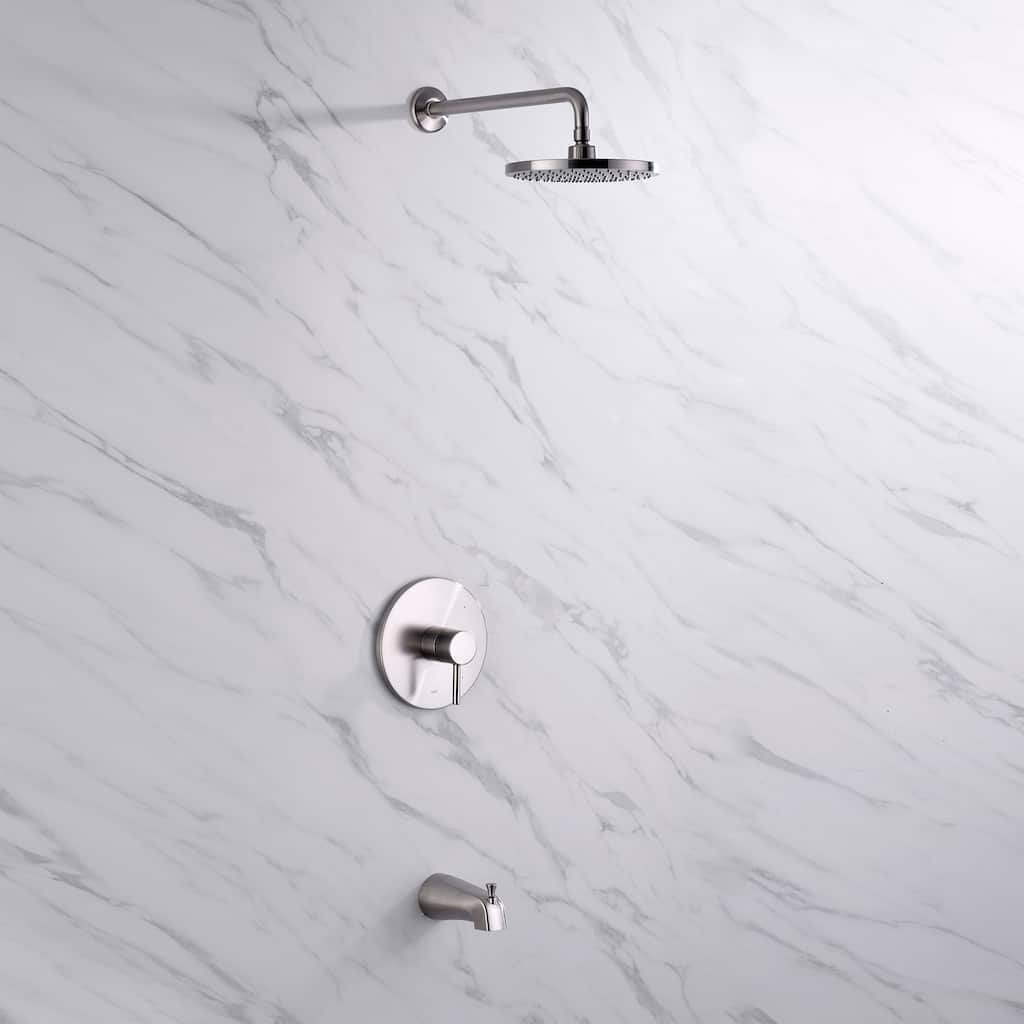 Luxier SS-C01 Single-Handle 1-Spray Tub and Shower Faucet with Valve