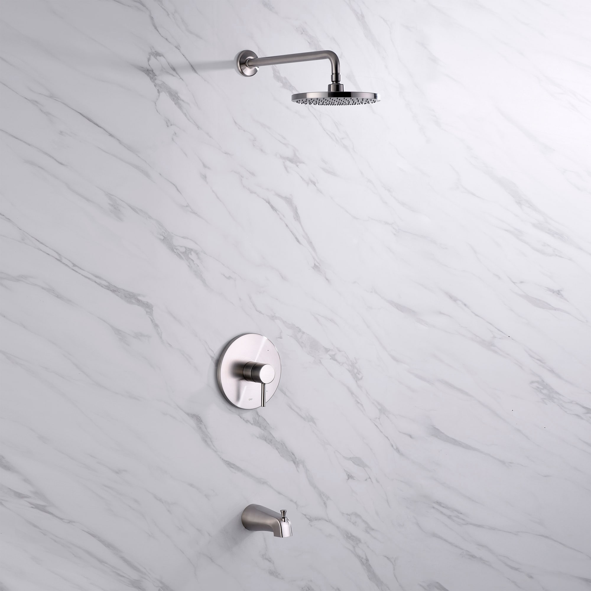 Luxier SS-C01 Single-Handle 1-Spray Tub and Shower Faucet with Valve