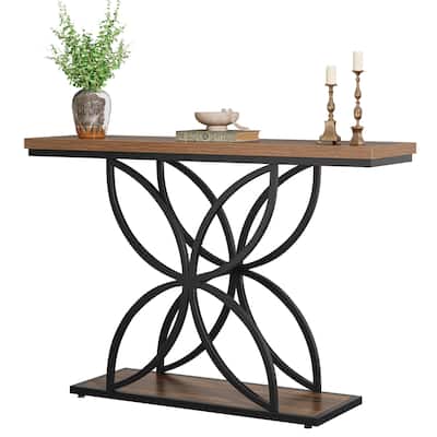 Industrial Butterfly Frame Console Table for Entryway Living Room