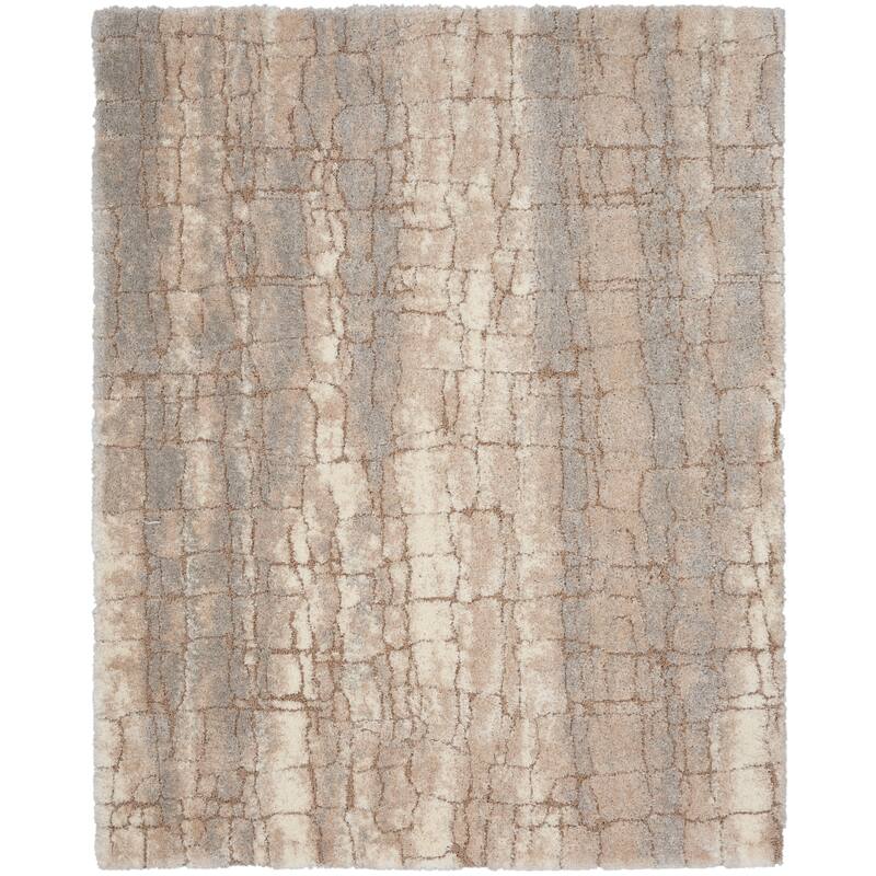 Nourison Dreamy Shag Indoor only Abstract Area Rug - 9' x 12' - Ivory/Beige - Rectangle