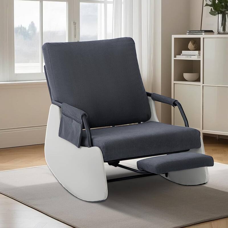 Upholstered Recliner Rocking Chairs for Living Room, Bedroom, Garden - 1PC